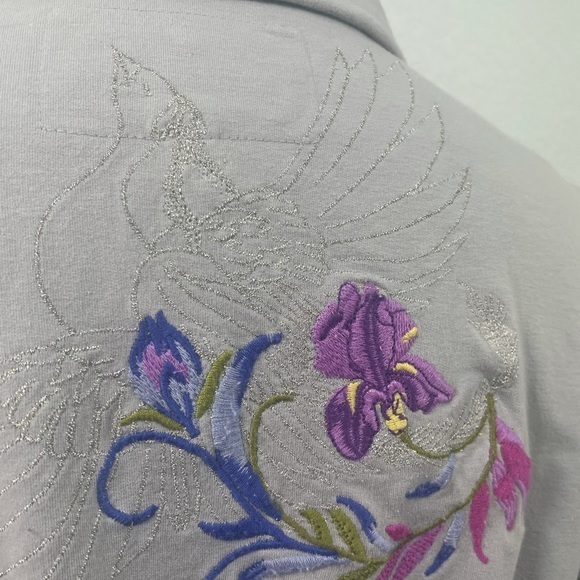 Antoinette C Embroidered Waterfall Frill Front Zip Jacket - Picture 13 of 16